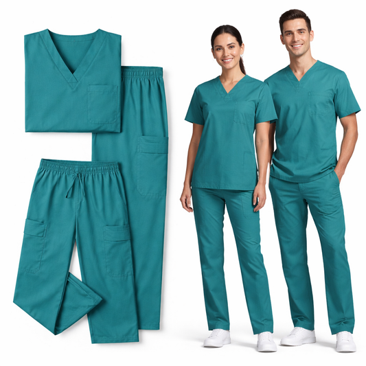 Classic Medical Nurse Scrubs – Comfortable Unisex Healthcare Uniform